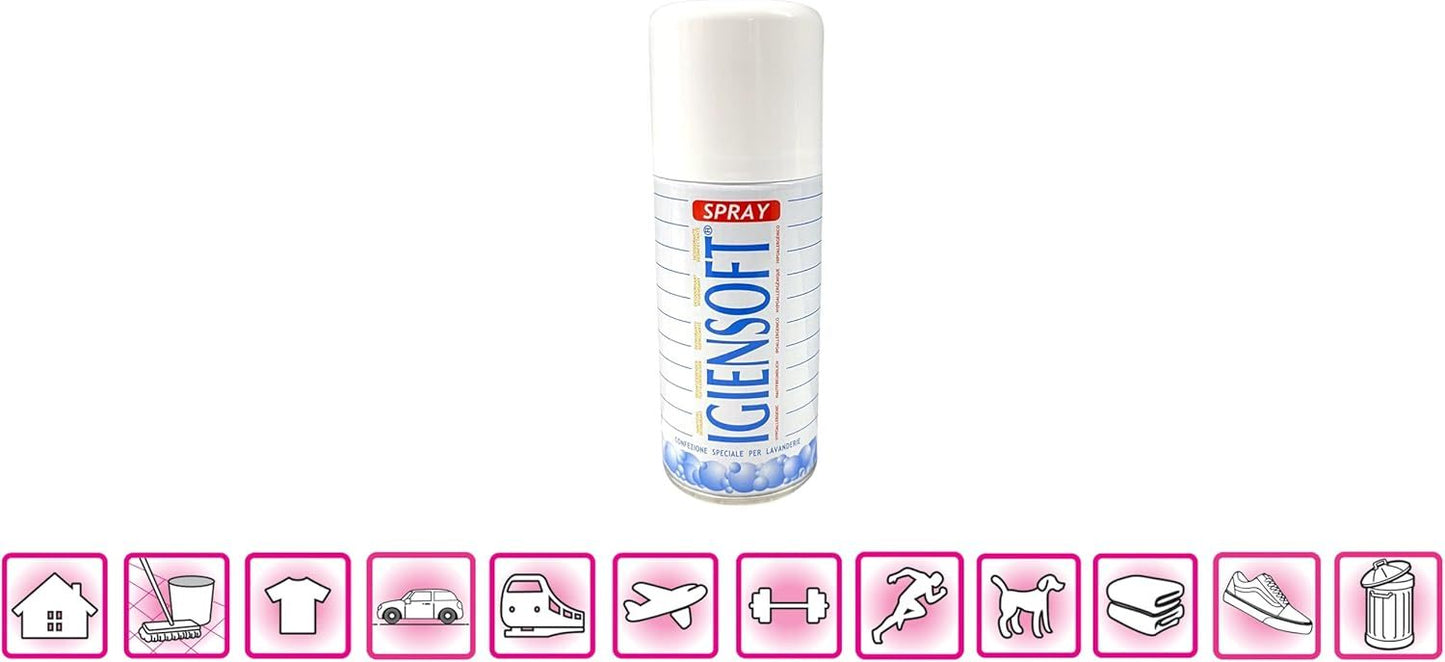 HOME PRO Deo Igiensoft Spray Sanitizzante Ipoallergenico, Deodorante per Tessuti, Disinfetta i Vestiti, Protegge i Tessuti, Armadi, Elimina gli Odori 2x400ml