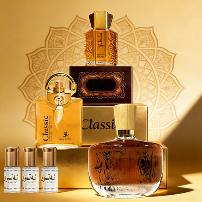 Sei Flaconi (3.38 Fl Oz X 3 e 0.1 Fl Oz X 3) Serie Araba Eau De Toilette - Legnoso Esotico - Fragranza a Lunga Durata, Unisex, Adatto a Tutte le Occasioni. Il Set Regalo Perfetto Quotidiano/Vacanziero per Te o Altri