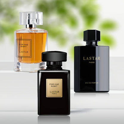 Set di profumi da uomo, tre flaconi, totale, note legnose di muschio e sandalo, colonia da uomo, fragranza fresca e di lunga durata, spray da uomo, adatto per appuntamenti, feste e uso quotidiano, confezione raffinata, un regalo perfetto per le feste per