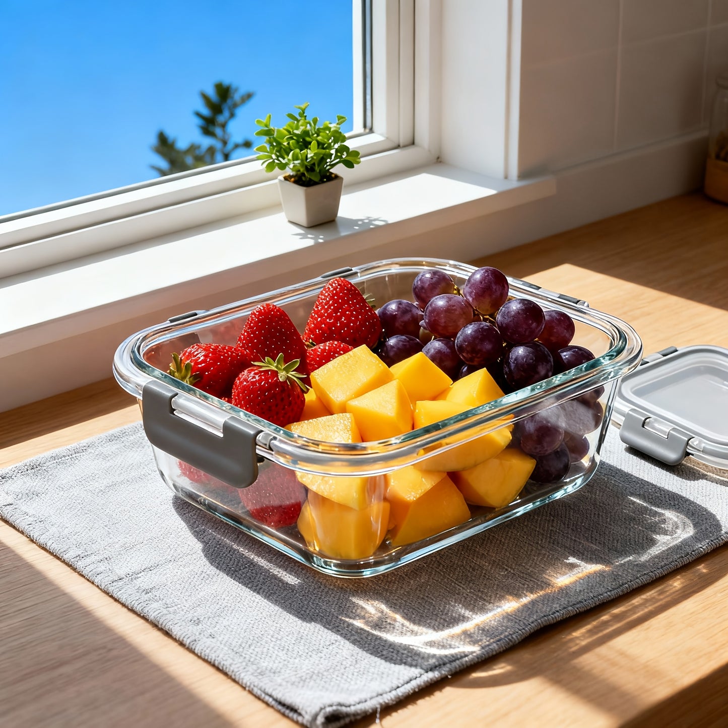 Set di 12 Contenitori in Vetro con Coperchi - Contenitori per Alimenti, Scatole per Preparazione Pasti, Adatti al Microonde, Porta Pranzo, Ciotole per Conservare Alimenti Freschi in Frigorifero, 12 Contenitori e 12 Coperchi