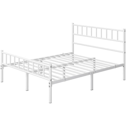 Costoffs Struttura Letto Moderno in Metallo con Testiera e Pediera con Spazio di Archiviazione per Appartamento Camera da Letto