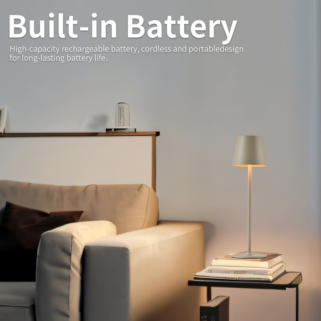 Set da 2/4 Lampade da Tavolo LED Senza Fili, 4000Mah Ricaricabile Luce Notturna Touch IPX7 Wireless Design Minimalista Per/Ristorante/Camera da Letto/Esterno
