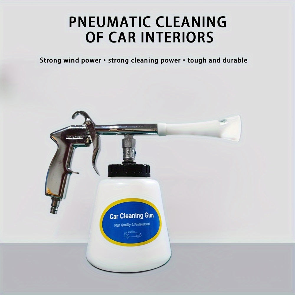 Pistola pneumatica per autolavaggio, universale, contenitore spray, rimozione efficiente della polvere, pulizia profonda per interni auto e vano motore, strumento per la cura dell'auto