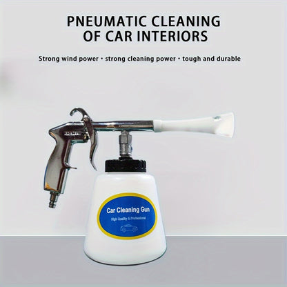 Pistola pneumatica per autolavaggio, universale, contenitore spray, rimozione efficiente della polvere, pulizia profonda per interni auto e vano motore, strumento per la cura dell'auto