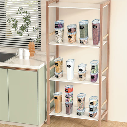 Set di 24 contenitori ermetici per alimenti con coperchi per l'organizzazione e lo stoccaggio in cucina, set di barattoli in plastica per cereali, pasta, farina e zucchero, etichette e pennarello