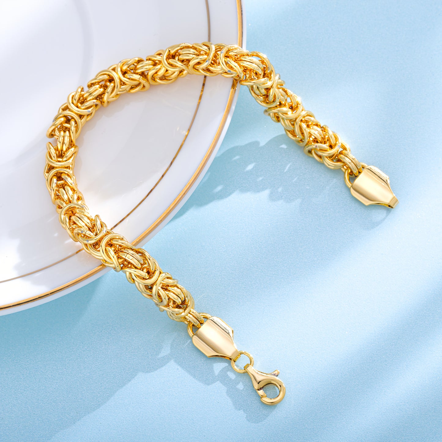 Magazzino Locale, Argento Sterling 925, Bracciale da Donna con Corda d'Erbacce Dorata, Stile Elegante per le Feste, Regalo Perfetto per le Donne, Confezionato in una Bella Confezione Regalo