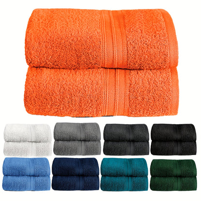Confezione da 2 Asciugamani 100% Cotone 550gsm Extra Morbidi Super Assorbenti e Rapidi ad Asciare, Tovagliette per Mano o Ospiti, 30x50cm 50x100cm 70x140cm Disponibili in 9 Colori