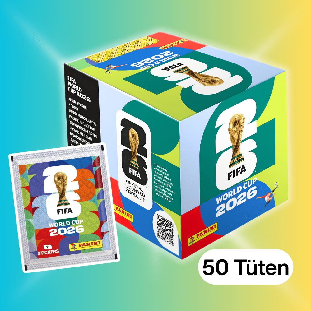 Espositore adesivi Panini FIFA Mondiali 2026 – Confezione da 50 con un totale di 350 adesivi