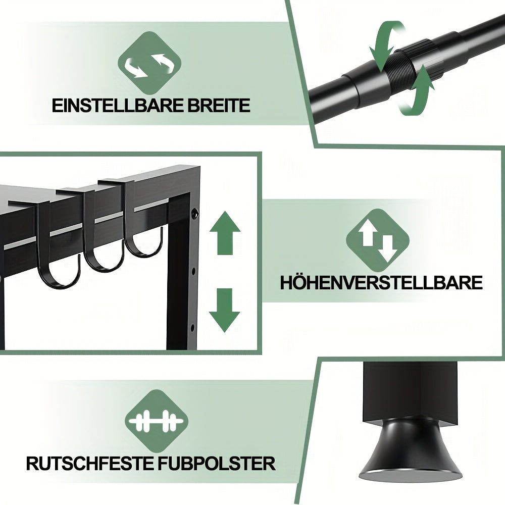 1- Scaffale per Microonde, Scaffale Espandibile per Microonde da Banco per Riporre Utensili da Cucina e Stoviglie, Scaffale per Microonde in Acciaio al Carbonio Espandibile, Scaffale per Microonde Espandibile 40-65cm, Altezza Regolabile 32-42cm