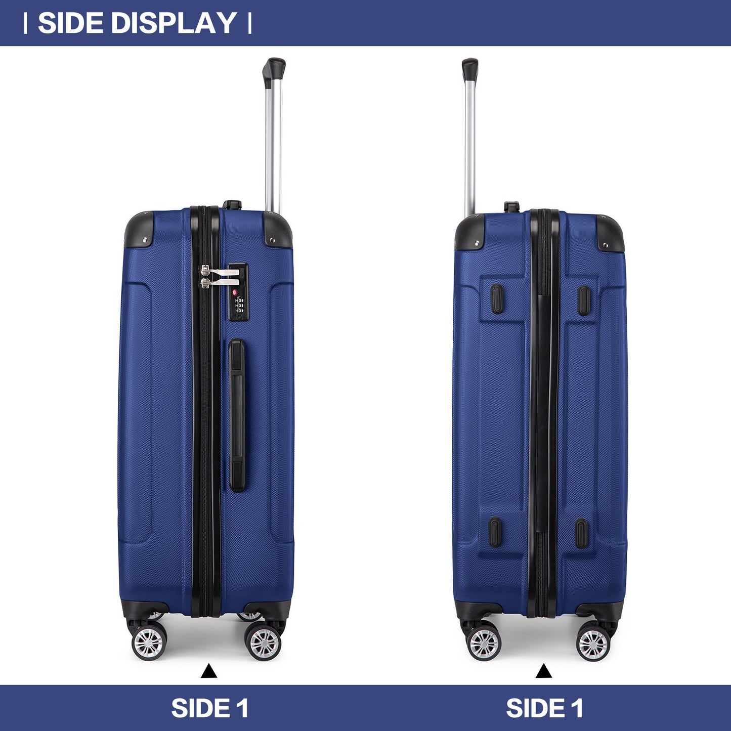 Valigia da imbarco 55x35x20cm a guscio rigido in ABS con trolley da viaggio, bagaglio a mano da cabina, 33L, regalo per Black Friday, Giorno del Ringraziamento, Natale
