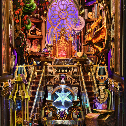 1 pezzo Puzzle 3D, Modello Zodiacale Fatto a Mano. Questo Kit di Assemblaggio Presenta Stili Decorativi con Modelli di Elementi Come i Dodici Segni Zodiacali, Troni, Serpenti e Fenici. È una Decorazione Accogliente per Micro-Uffici Domestici, un Adorno Pe
