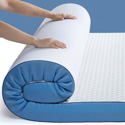 Coprimaterasso Bianco Traspirante con Rivestimento, Topper per Materasso da 6 cm, Design Staccabile, Facile da Pulire e Riporre, Adatto per Hotel e Camere da Letto, Disponibile in Varie Misure
