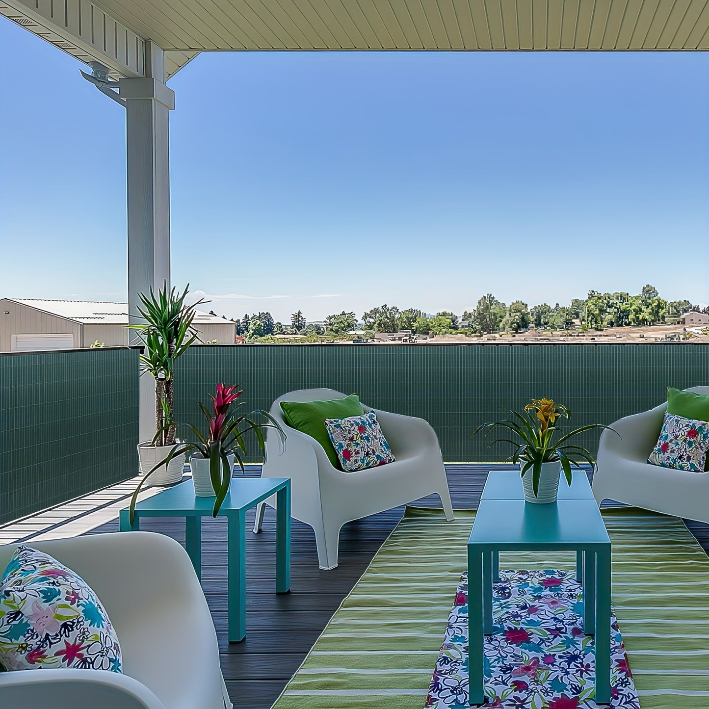 Recinzione Schermo Privacy in PVC Durevole - Protezione da Vento e Sole, Rinforzata con Legacci, Disponibile in Grigio/Verde/Marrone/Bambù - Misure Multiple per Giardino e Balcone