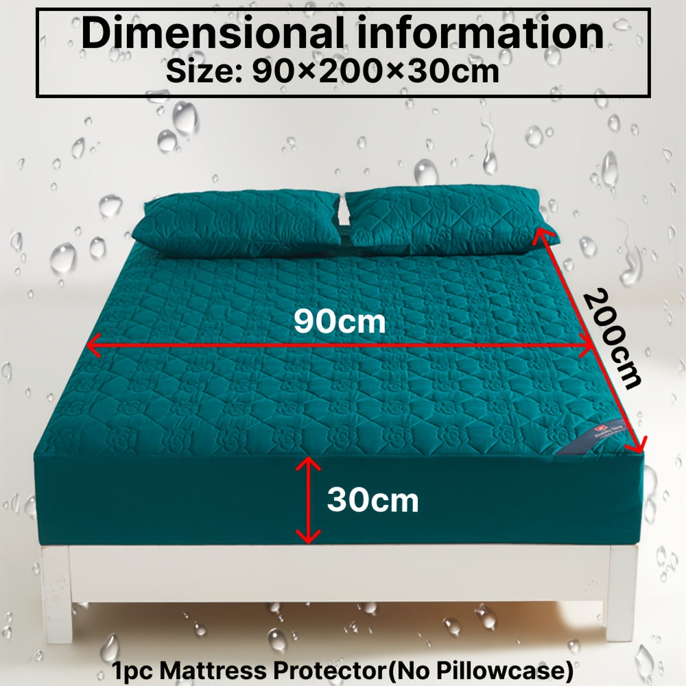 1 Protezione Materasso Impermeabile Comfort, Morbida e Traspirante con Tecnologia Soundwave, Lenzuolo con Angoli Impermeabile, Coprimaterasso Tinta Unita Silenzioso, Adatto per Appartamenti, Camere da Letto, Hotel, Stanze per Ospiti e Dormitori Studentesc