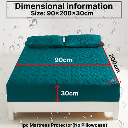 1 Protezione Materasso Impermeabile Comfort, Morbida e Traspirante con Tecnologia Soundwave, Lenzuolo con Angoli Impermeabile, Coprimaterasso Tinta Unita Silenzioso, Adatto per Appartamenti, Camere da Letto, Hotel, Stanze per Ospiti e Dormitori Studentesc