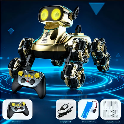 Robot per cani con 8 ruote, auto giocattolo intelligente per cani, auto da stunt con gesti e doppio controllo, auto da arrampicata deformabile, veicolo fuoristrada giocattolo, doppia batteria a energia, regalo preferito per le vacanze