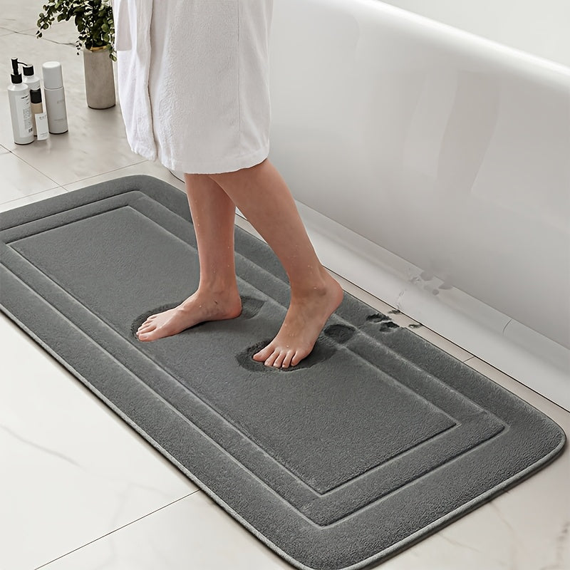 Set di 3 tappeti antiscivolo per bagno, tappetino da bagno ispessito super assorbente, tappetino morbido ad asciugatura rapida, con tappetino per WC a forma di U, tappetino per pavimento del bagno, tappetino da doccia, vasca da bagno, box doccia, accessor