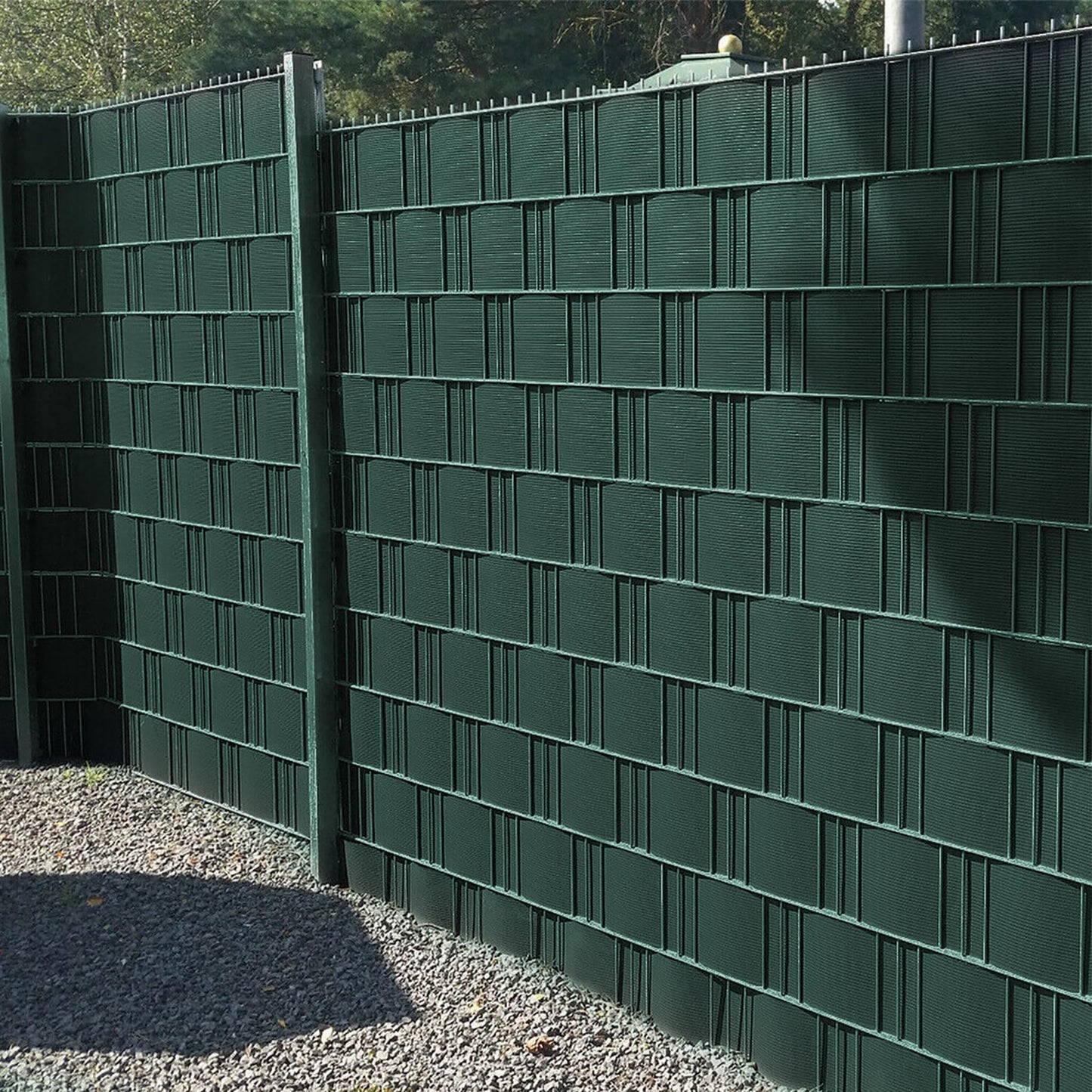 Strisce di schermo per la privacy, recinzione in PVC 19 cm, pellicola per recinzione con clip, opaca, pellicola per la privacy anti-UV, per recinzione a doppia asta, recinzione a matasse, recinzione da giardino, schermo per la privacy