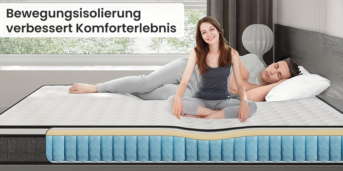 Materasso a Sfere Pocket Bedstory H3/H4 - 20 cm di Altezza, Guscio in Schiuma e Traspirante, Isolamento del Movimento e Supporto della Postura del Corpo