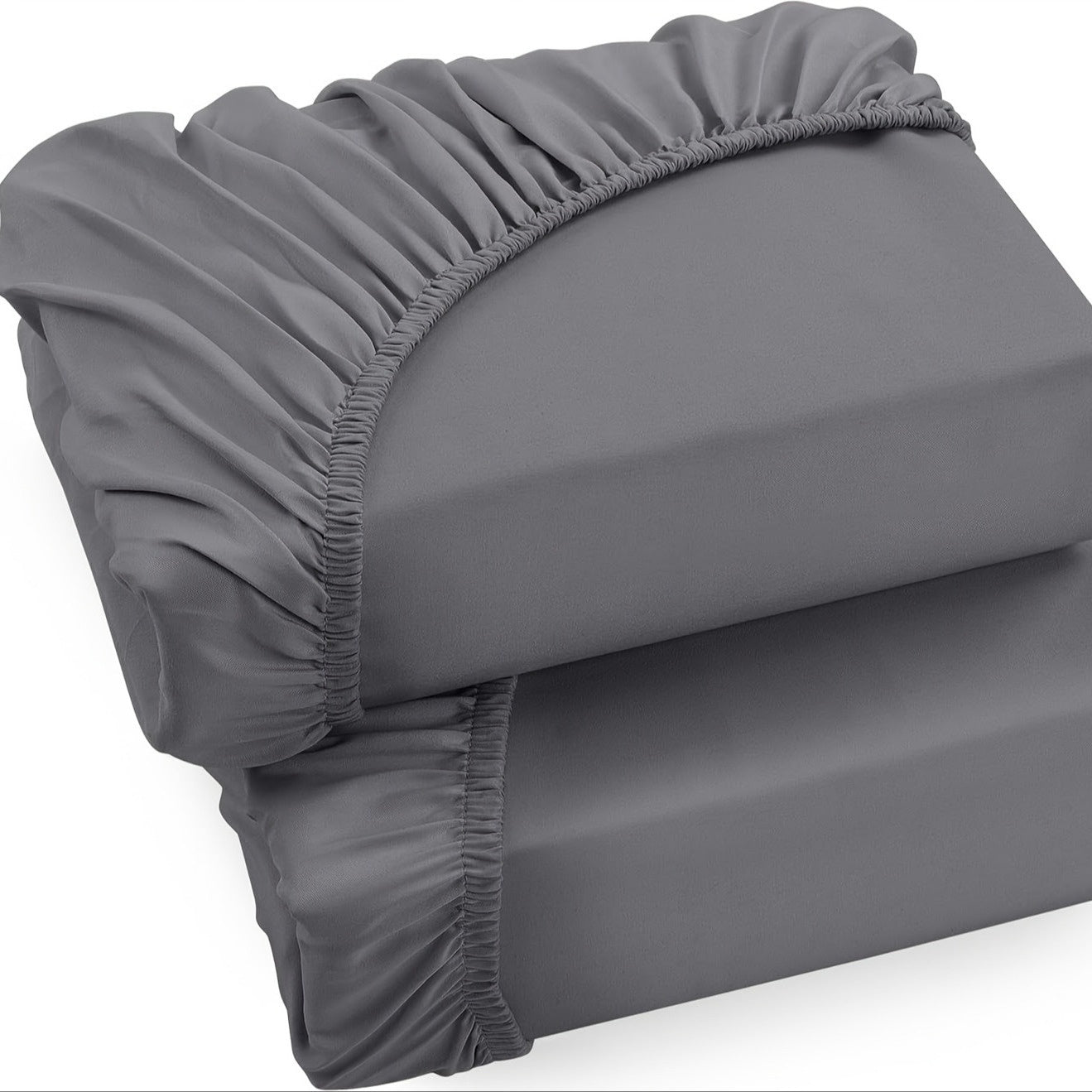 Confezione da 2 lenzuola con angoli in 100% 130gsm, lenzuola con angoli in 100%, gonna da 30cm, ipoallergenico, lenzuolo da letto traspirante, adatto per camera da letto, dormitorio e camera degli ospiti, lavabile in lavatrice, biancheria da letto, con an