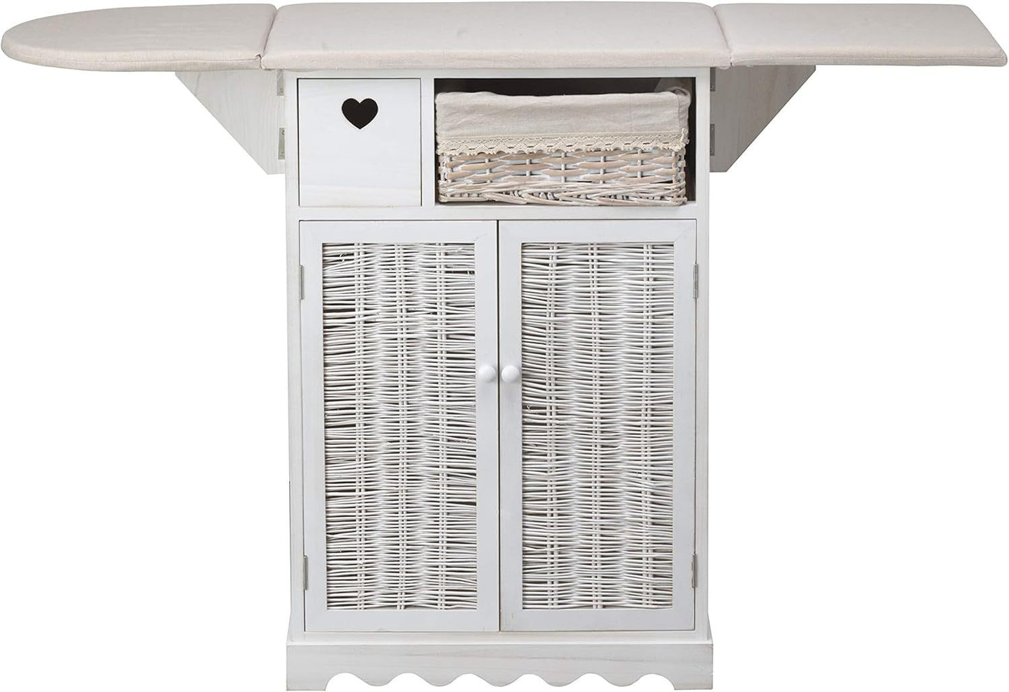 Baroni Home Mobile da Stiro con ASSE Ripiegabile, adatto per lavanderia, organizzazione, in legno
