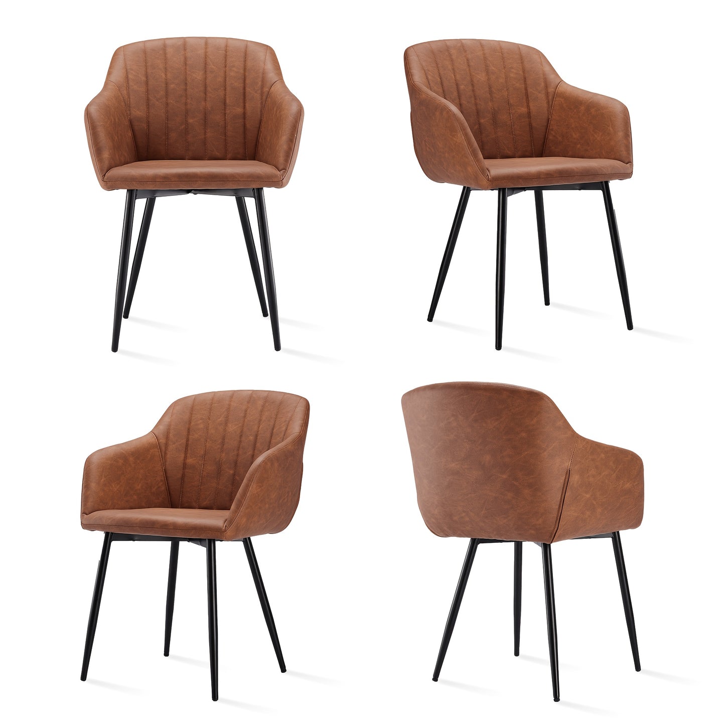 Sedie da pranzo eleganti con braccioli e supporto lombare per soggiorno, cucina e camera da letto, di grande comfort - Disponibili in set da 2, 4 o 6