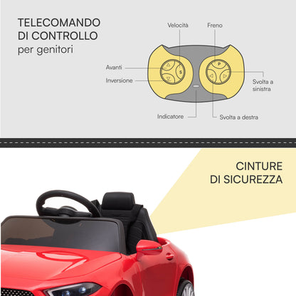 Baroni Toys Auto Macchina Elettrica per Bambini Audi R8 Sport, 12V Con MP3, Macchina telecomandata Full Optional, sedile in Eco pelle, porte apribili, Velocità 3-5 km/h, con Telecomando
