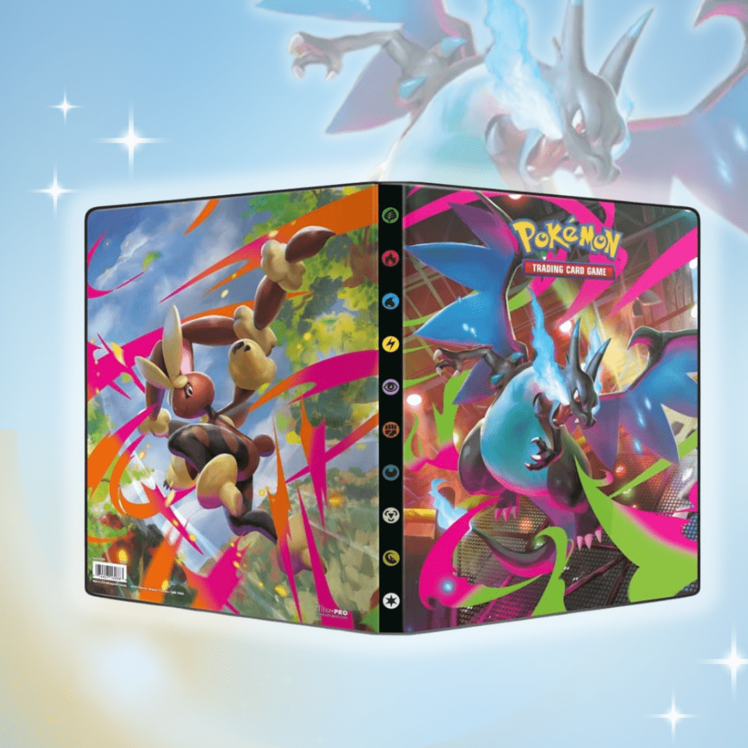 Pokémon ME02 - Portafoglio a 9 Tasche - Cartella da Collezione Ufficiale per la Conservazione Sicura di Carte Pokémon, Ideale per Collezionisti e Giocatori