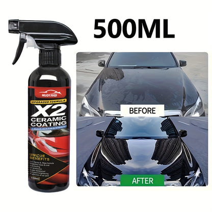 Nano-cristalli Rivestimento Ceramico Rapido - Cura Auto Idrofobica Avanzata Migliora la Lucentezza del Veicolo - 500ML
