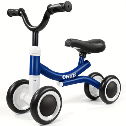 Bicicletta senza pedali per bambini e bambine - Robusto telaio in lega e grande ruota posteriore, bicicletta da allenamento leggera con ruota antiscivolo simile a un pneumatico ammortizzato (senza freni) - Prima bicicletta da equilibrio per interni/estern