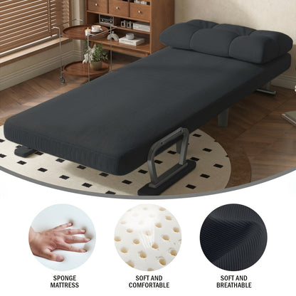 Poltrona Convertibile, Divano Letto e Sedia a Sdraio 3 in 1 con Cinque Posizioni Regolabili per Schienale e Cuscino Seduta, Realizzata in Tessuto Velluto a Coste. Perfetta per Camere da Letto, Soggiorni e Appartamenti