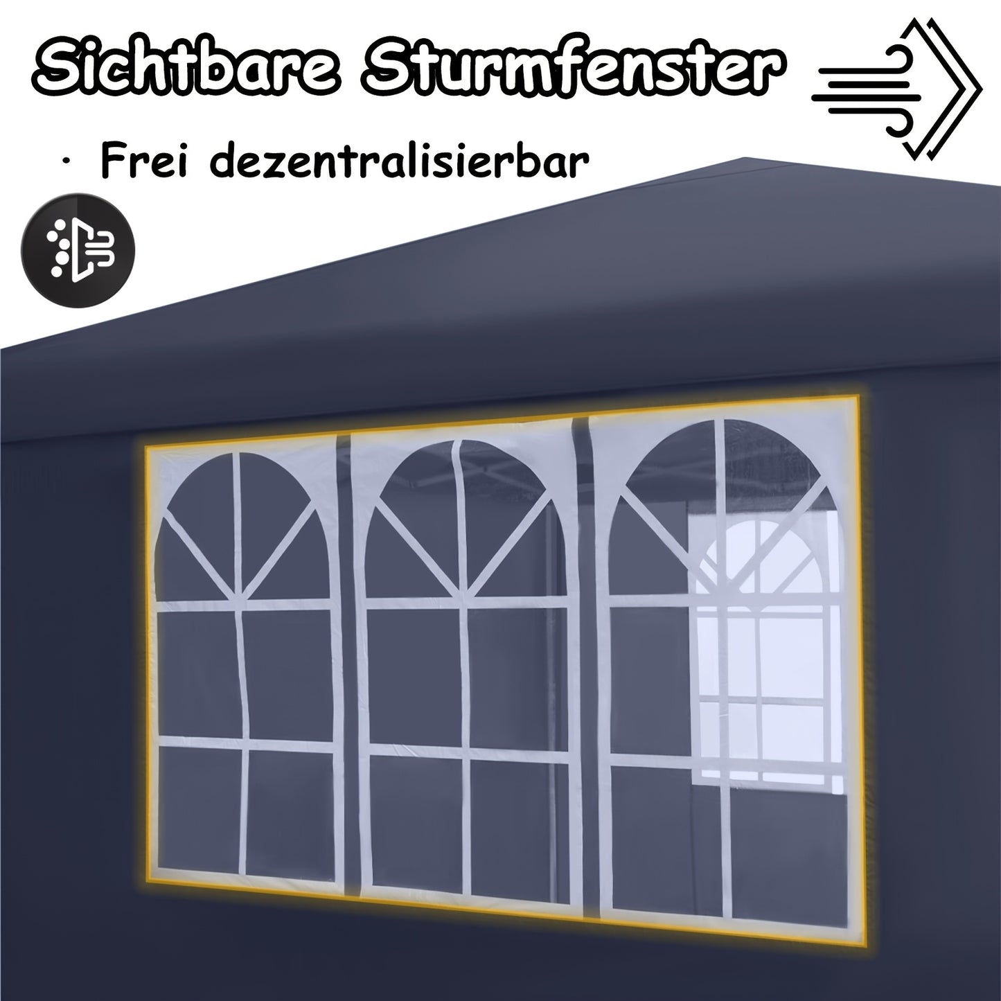 Tenda da Esterno Pieghevole Portatile 3x3m con Protezione UV - Rifugio Istantaneo Ideale per Giardino, Piscina, Mercati ed Eventi - Compatto con Borsa Trasporto e Quattro Pareti Laterali