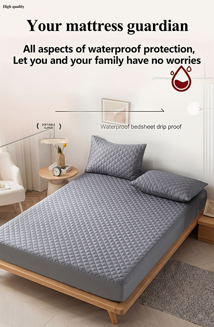 Coprimaterasso Impermeabile - Protezione per Materasso Trapuntato Tinta Unita Lavabile in Lavatrice con Angoli Profondi (Morbidissimo e Confortevole). Utilizzabile Come Lenzuolo Separato. Ideale per Camere da Letto, Dormitori e Hotel. Protegge i Lenzuola
