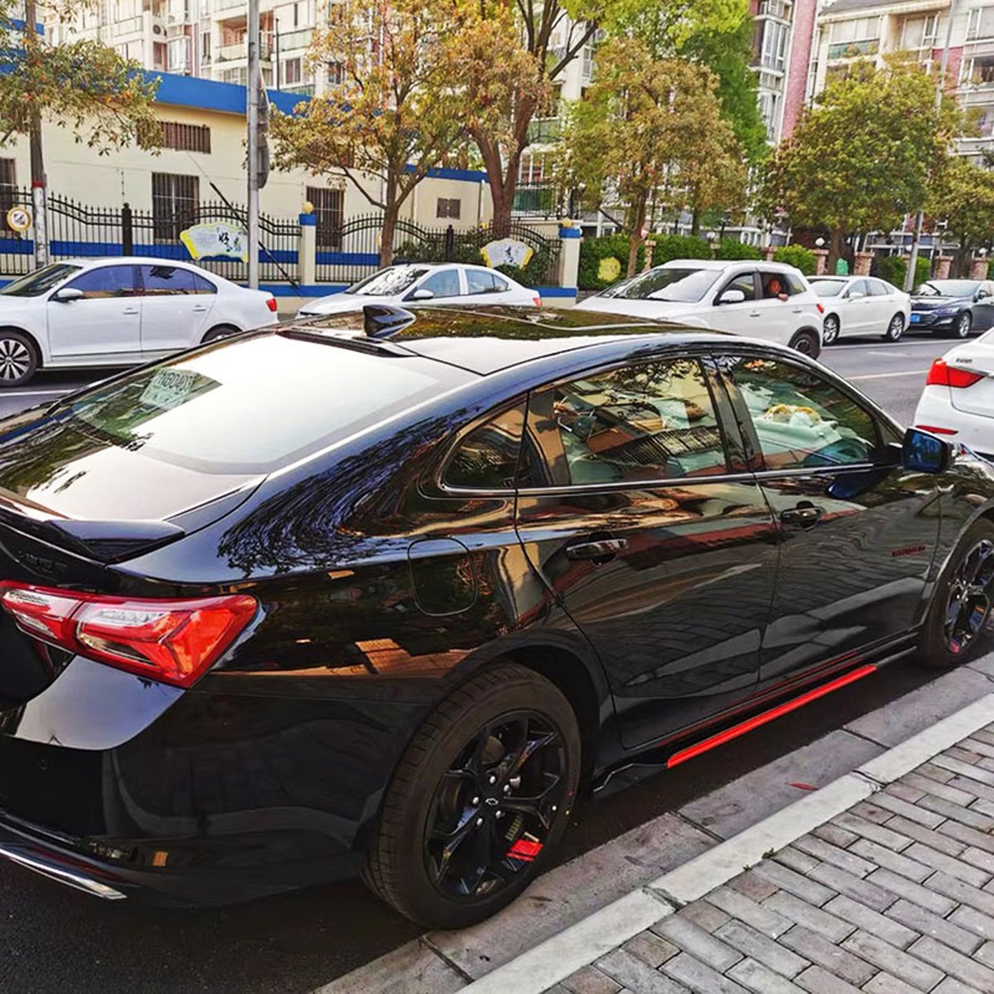 Spoiler laterali universali per tutte le auto, 8 pezzi, asta di estensione, labbro, splitter, paraurti