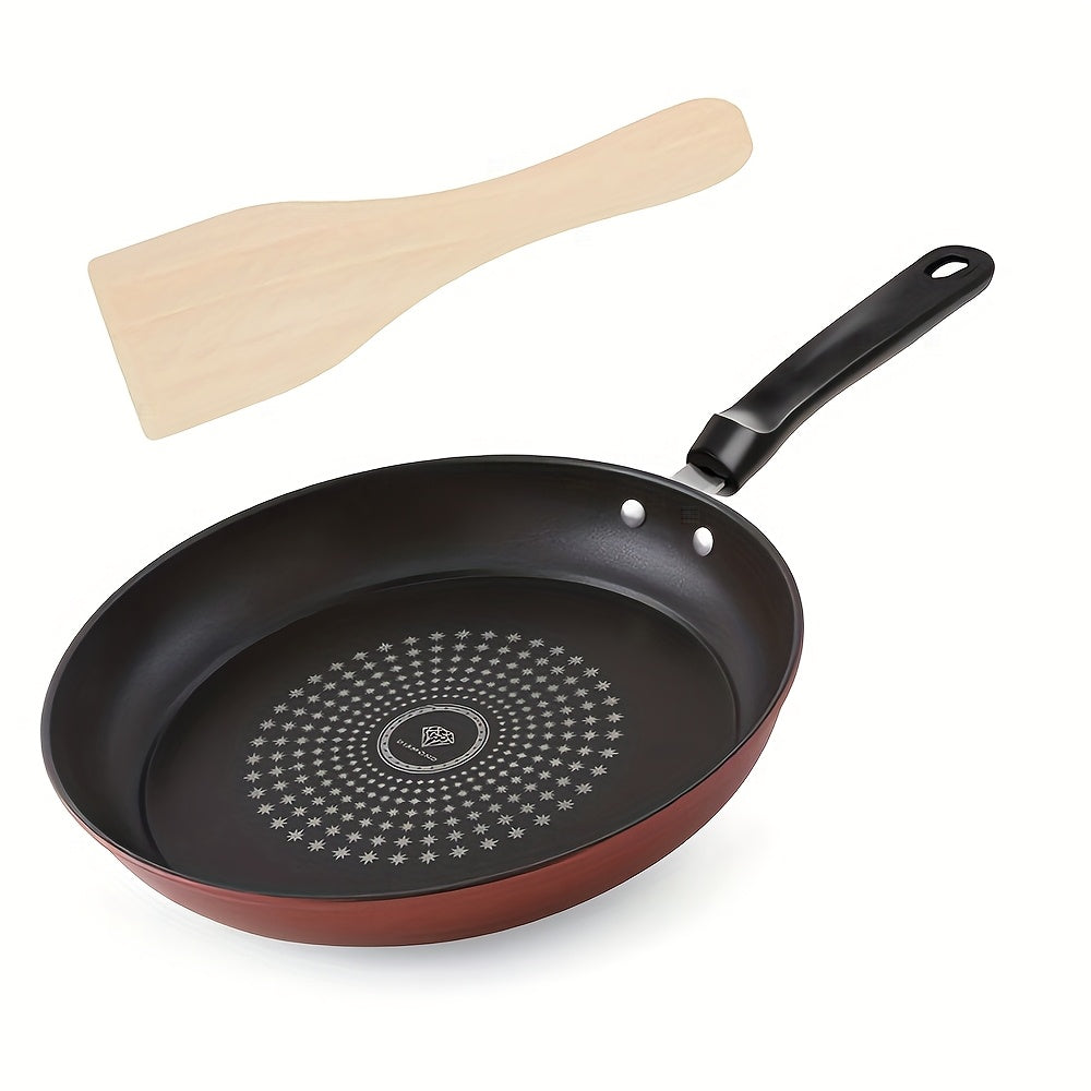 Padella multifunzionale antiaderente in ghisa da 24/26 cm, lavabile in lavastoviglie, compatibile con piano cottura a induzione liscio, ideale per friggere uova, bistecche, pancake - Senza coperchio, perfetta per fornelli a gas e elettrici