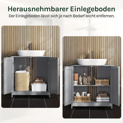 Unità portaoggetti medicina singola, mobile bagno con ripiani regolabili, ampia capacità di stoccaggio per bagni, dimensioni vanità 60 X 30 X 60 cm, disponibile in bianco e grigio