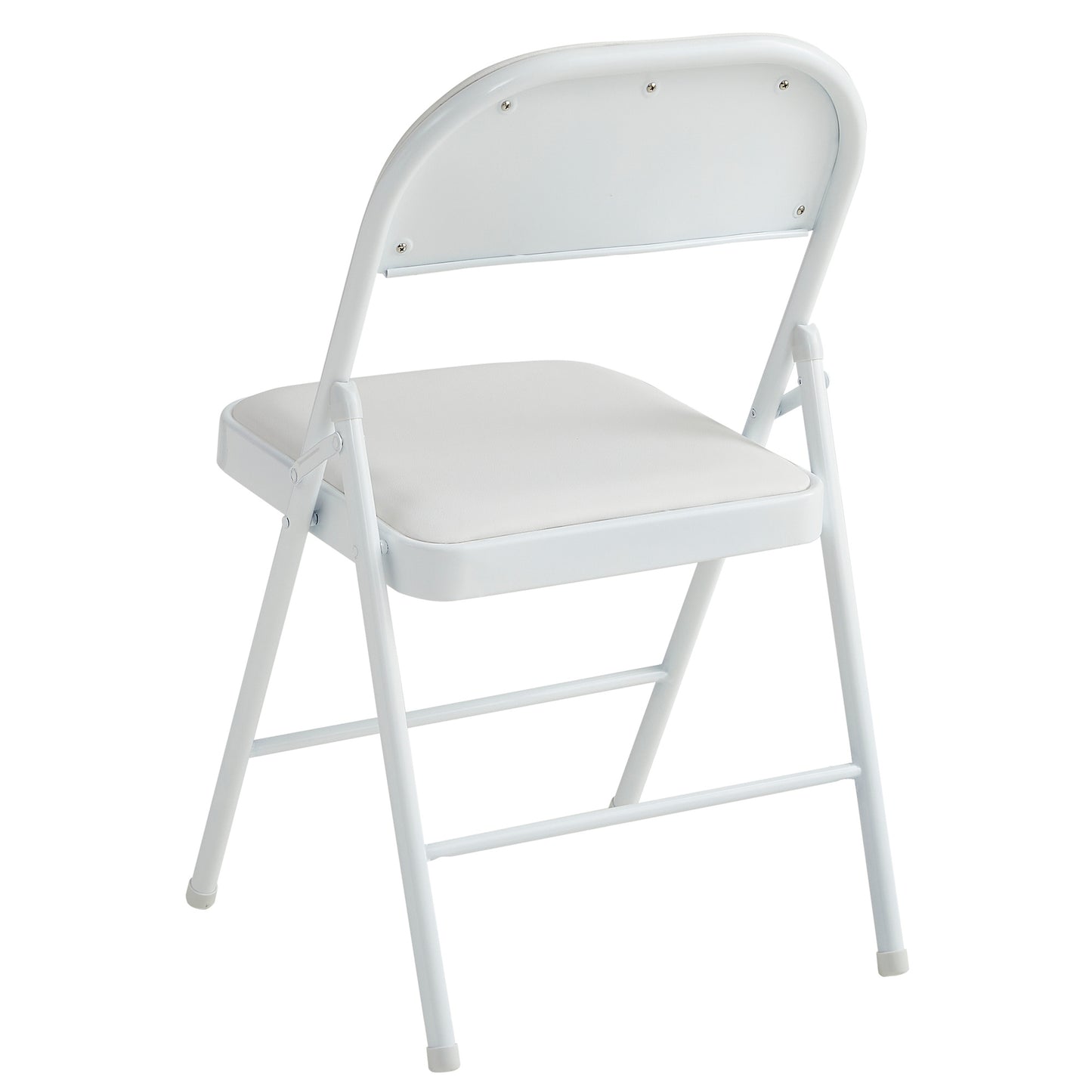 Set di 2 sedie pieghevoli MCC Direct, realizzate in pelle sintetica, con struttura in metallo e sedile imbottito, facili da piegare e conservare per casa, ufficio, sala da pranzo e ricevimento.