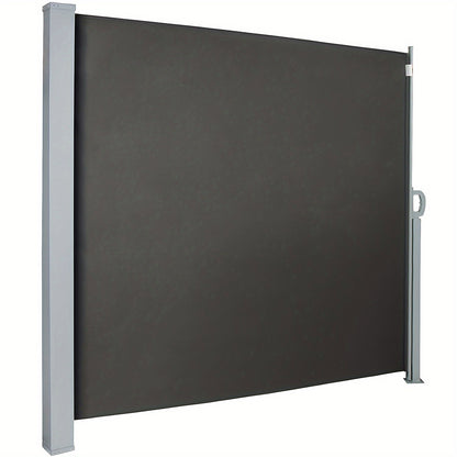 Tenda Laterale Parasole, 160X300Cm/180X300Cm/200X300Cm Protezione Solare, Schermo Privacy, Protezione Vento, per Balcone, Terrazza, Giardino, Grigio/Grigio Scuro