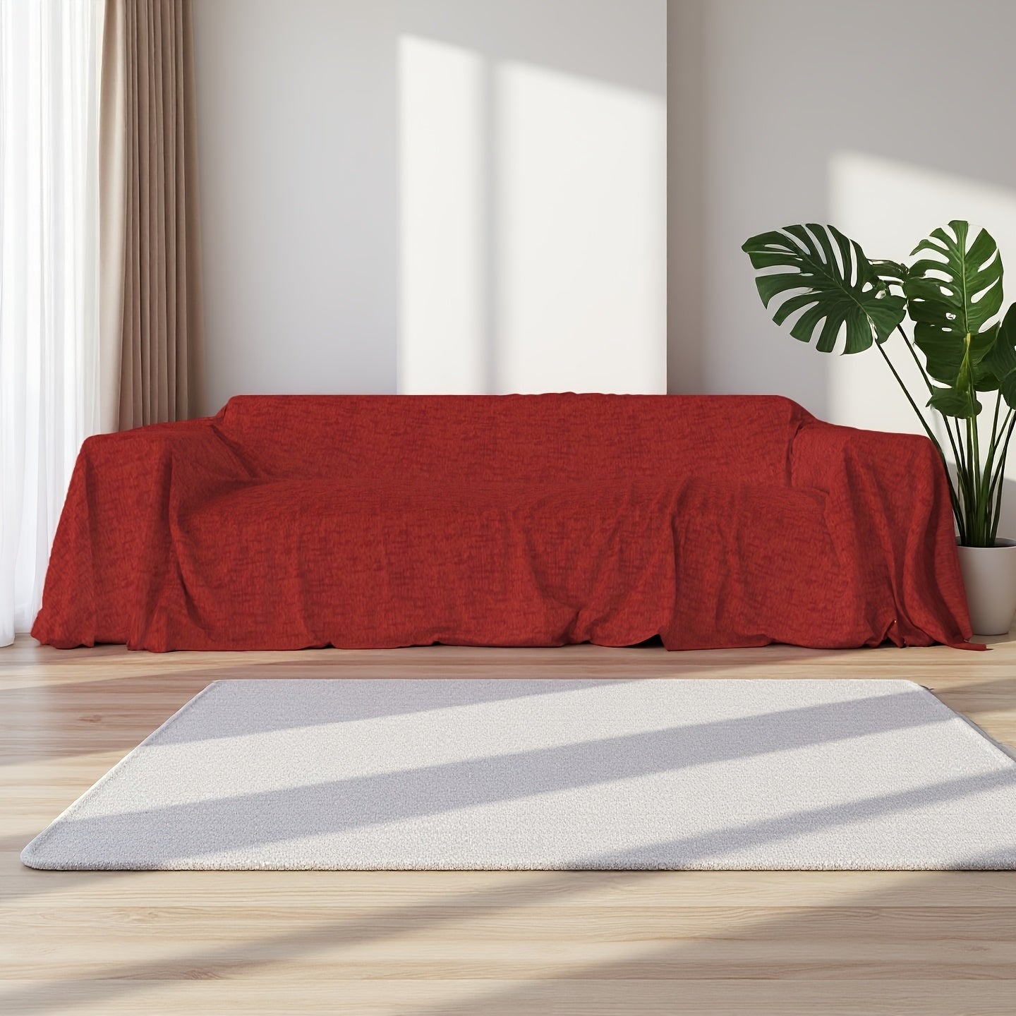 Copridivano Tinta Unita Facile e Moderno. Tappetino per Divano Adatto a Tutte le Stagioni, Utilizzabile come Coperta per Divano, Asciugamano per Divano e Protezione per Divano. Copertura Universale Lavabile per Mobili per l'Arredamento del Soggiorno, Disp