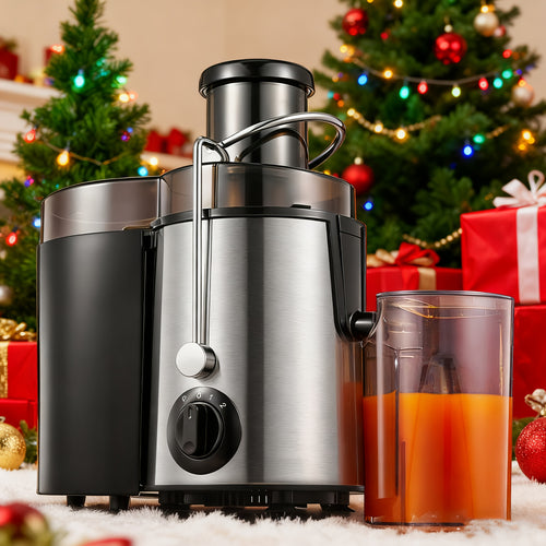Centrifuga Estrattore, 400W con Funzione -goccia e Protezione da Surriscaldamento, Include Spazzola per la Pulizia, Estrattore per Frutta e Verdura in Acciaio Inox, 3 Velocità, Facile da Pulire, Piedini Antiscivolo, Ideale per Single o Piccole Famiglie