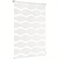 Tenda a rullo a doppia sponda Sekey senza fessura, altezza infinitamente regolabile con trasparenza e oscurante, per finestre da 45-90 cm, bianco/bianco.