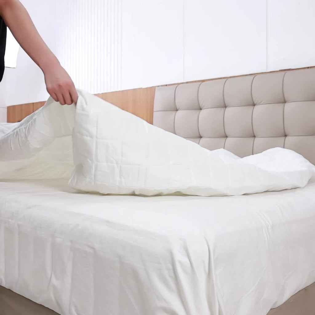 Coprimaterasso Impermeabile - Protezione per Materasso Trapuntato Tinta Unita Lavabile in Lavatrice con Angoli Profondi (Morbidissimo e Confortevole). Utilizzabile Come Lenzuolo Separato. Ideale per Camere da Letto, Dormitori e Hotel. Protegge i Lenzuola