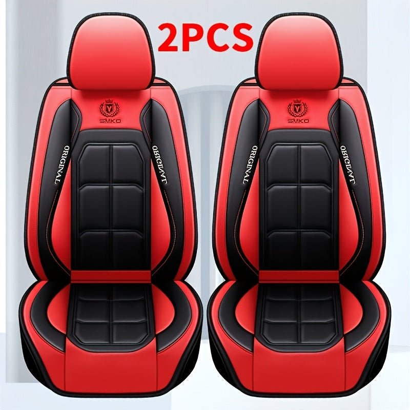 Set da 2 coprisedili per auto in pelle PU, protezioni ergonomiche universali per la maggior parte delle auto moderne europee