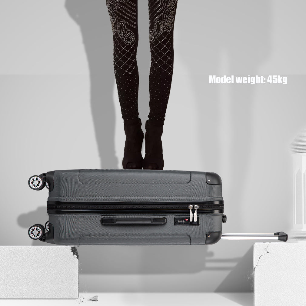 Valigia da imbarco 55x35x20cm a guscio rigido in ABS con trolley da viaggio, bagaglio a mano da cabina, 33L, regalo per Black Friday, Giorno del Ringraziamento, Natale