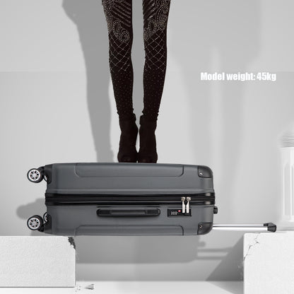 Valigia da imbarco 55x35x20cm a guscio rigido in ABS con trolley da viaggio, bagaglio a mano da cabina, 33L, regalo per Black Friday, Giorno del Ringraziamento, Natale