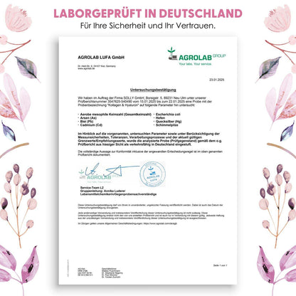 NATURALKRAFT® Collagene & Idroluroni Premium - con Biotina, Zinco, Selenio, Vitamina C & Silicio - Alta Biodisponibilità, Testato in Laboratorio, Qualità di Marca Tedesca - 180 Capsule