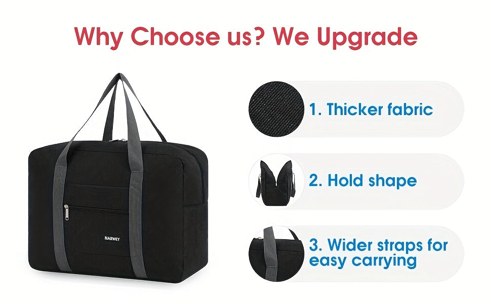 Borsa da Viaggio Sotto-Sedile per Uomini e Donne - Leggera e Compatibile con Aerei/Gate, con Tracolla Regolabile, Cuciture Rinforzate e Multi-Scomparto - Capiente e Resistente, Ideale per Viaggi, Weekend e Idea Regalo 2025
