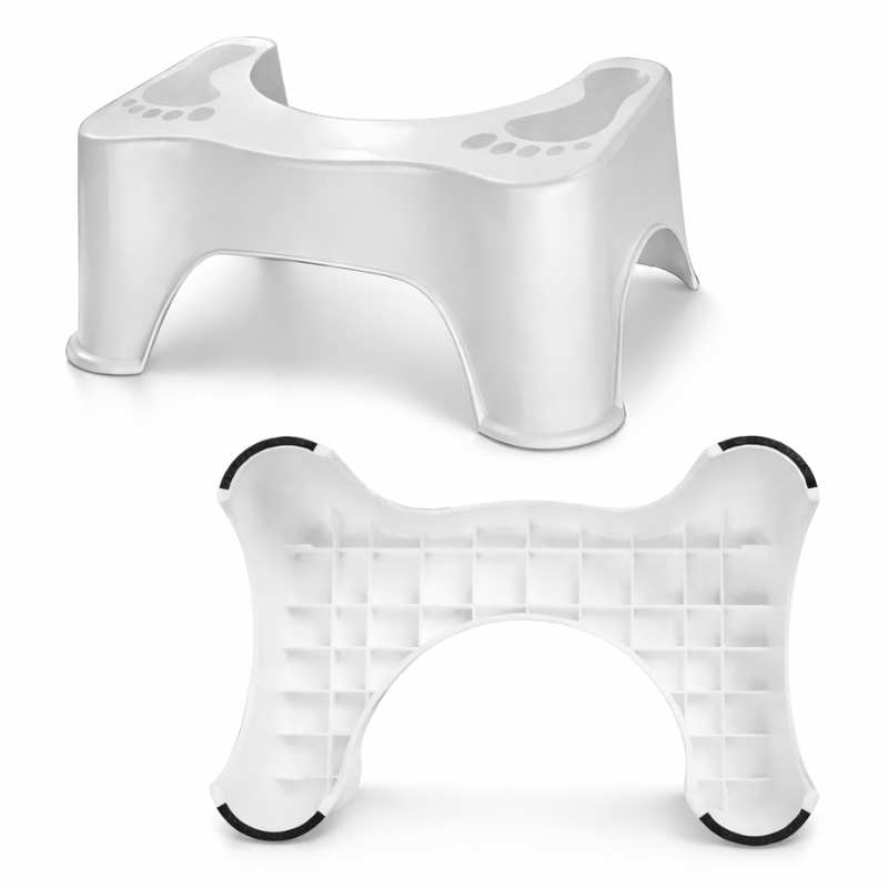 Poggiapiedi Ergonomico per WC 17 cm, Piedistallo da Bagno 42 cm, Sgabello per WC in Materiali Riciclati, Antiscivolo per Adulti e Bambini, 1 pz.