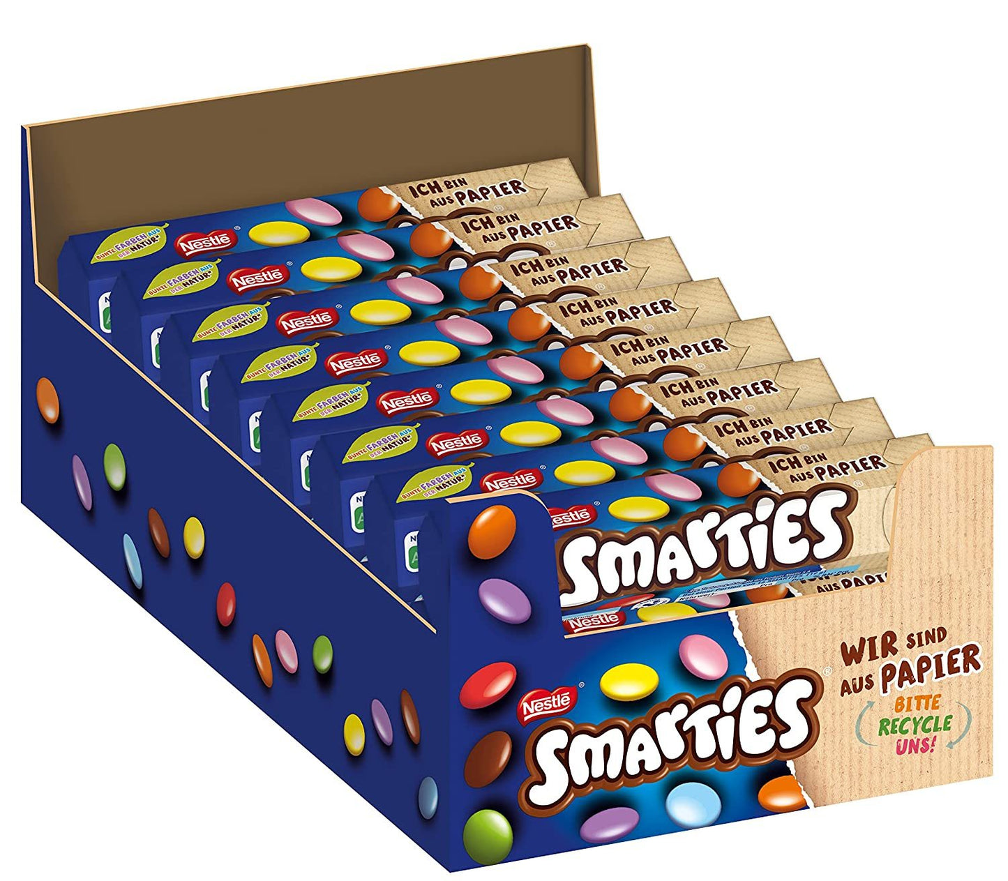 NESTLÉ Smarties® Rotolo Esagonale, Cioccolato Lenticchie Confezione da 24