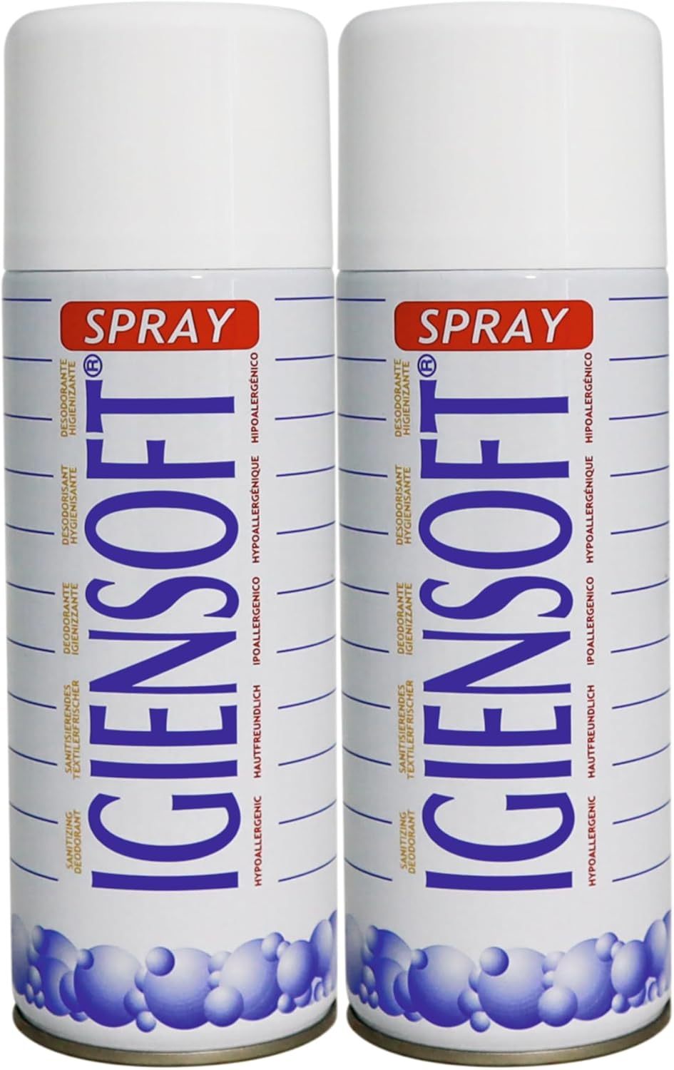 HOME PRO Deo Igiensoft Spray Sanitizzante Ipoallergenico, Deodorante per Tessuti, Disinfetta i Vestiti, Protegge i Tessuti, Armadi, Elimina gli Odori 2x400ml